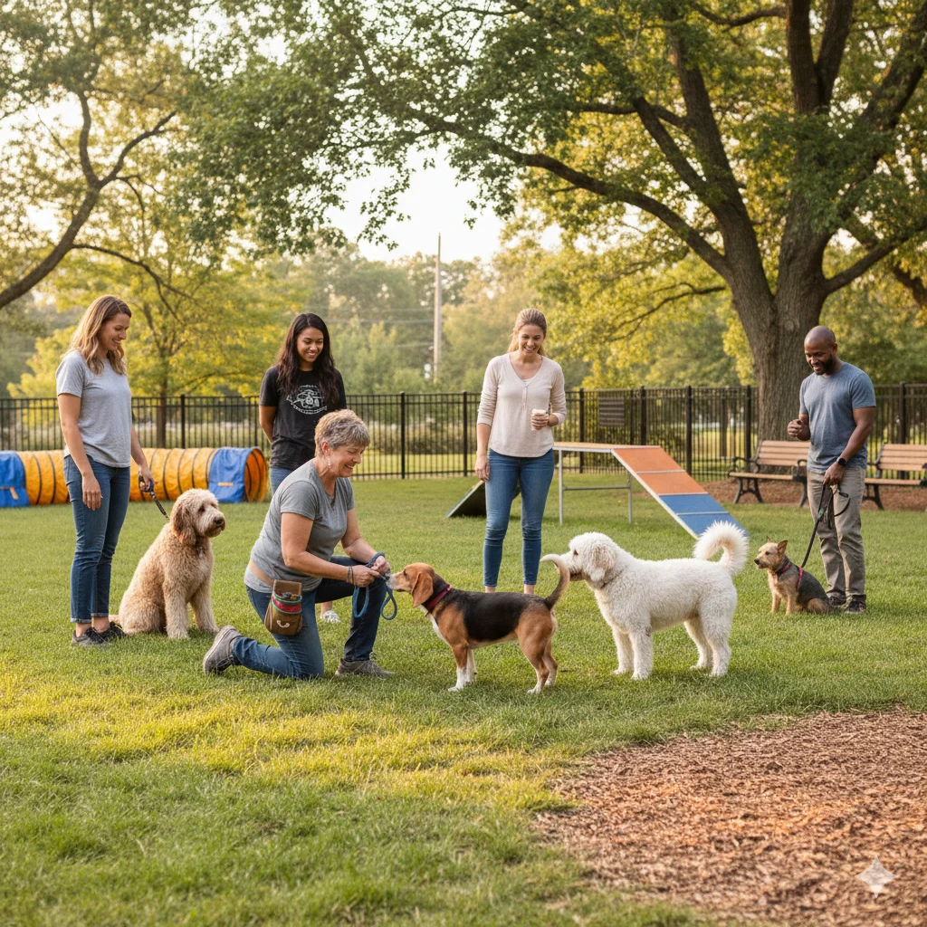  How to train a puppy to socialize and behave confidently in new environments.