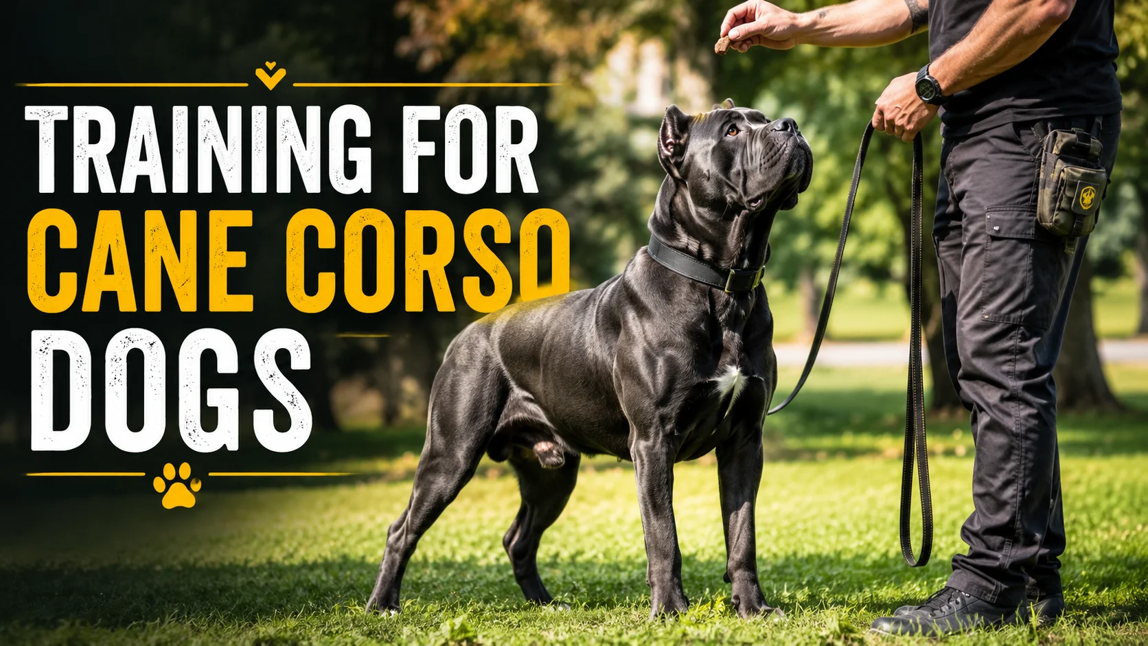Dog training for Cane Corso requires structure, consistency, and an early obedience foundation due to the breed’s strong guarding instincts.