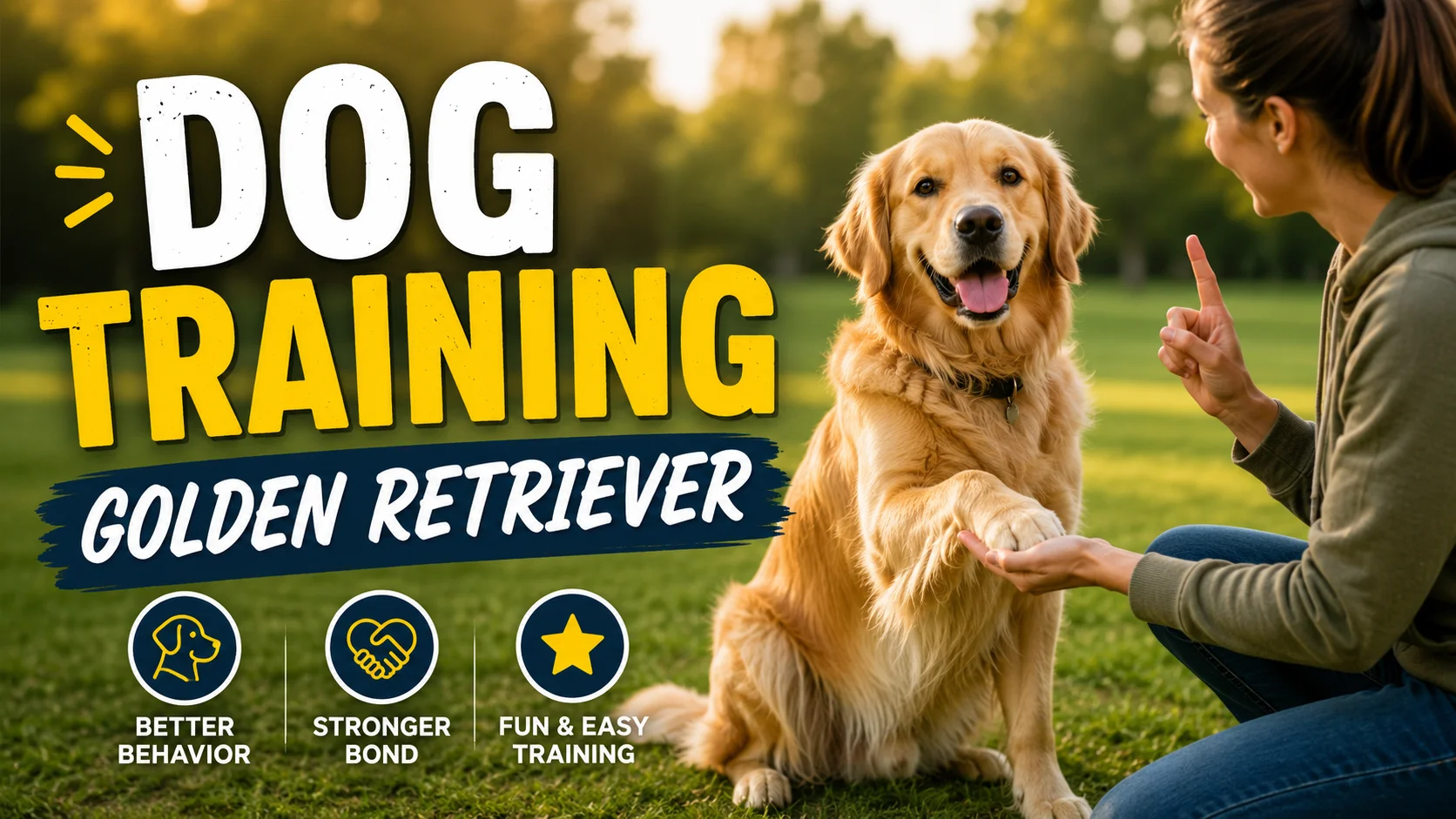 Learn effective dog training Golden Retriever methods, obedience skills, exercise routines, and solutions for common behavior problems.