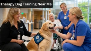 If you are searching for therapy dog training near me, the process typically starts with obedience training, socialization, and temperament evaluation.